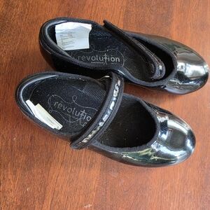 Revolution Shiny Black Kids Dance Shoes